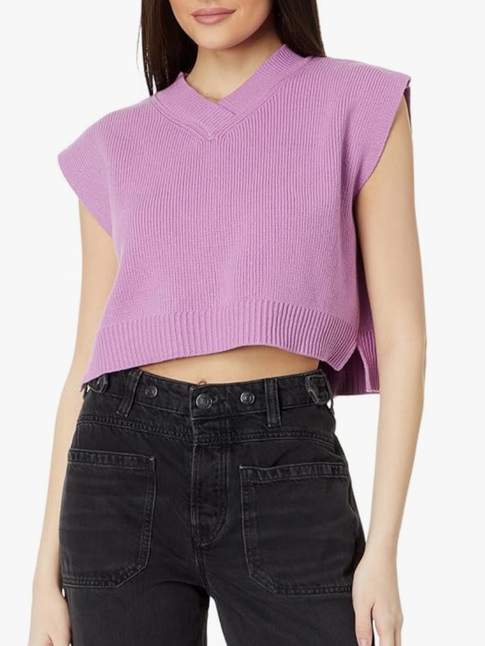 Free People easy street purple vest